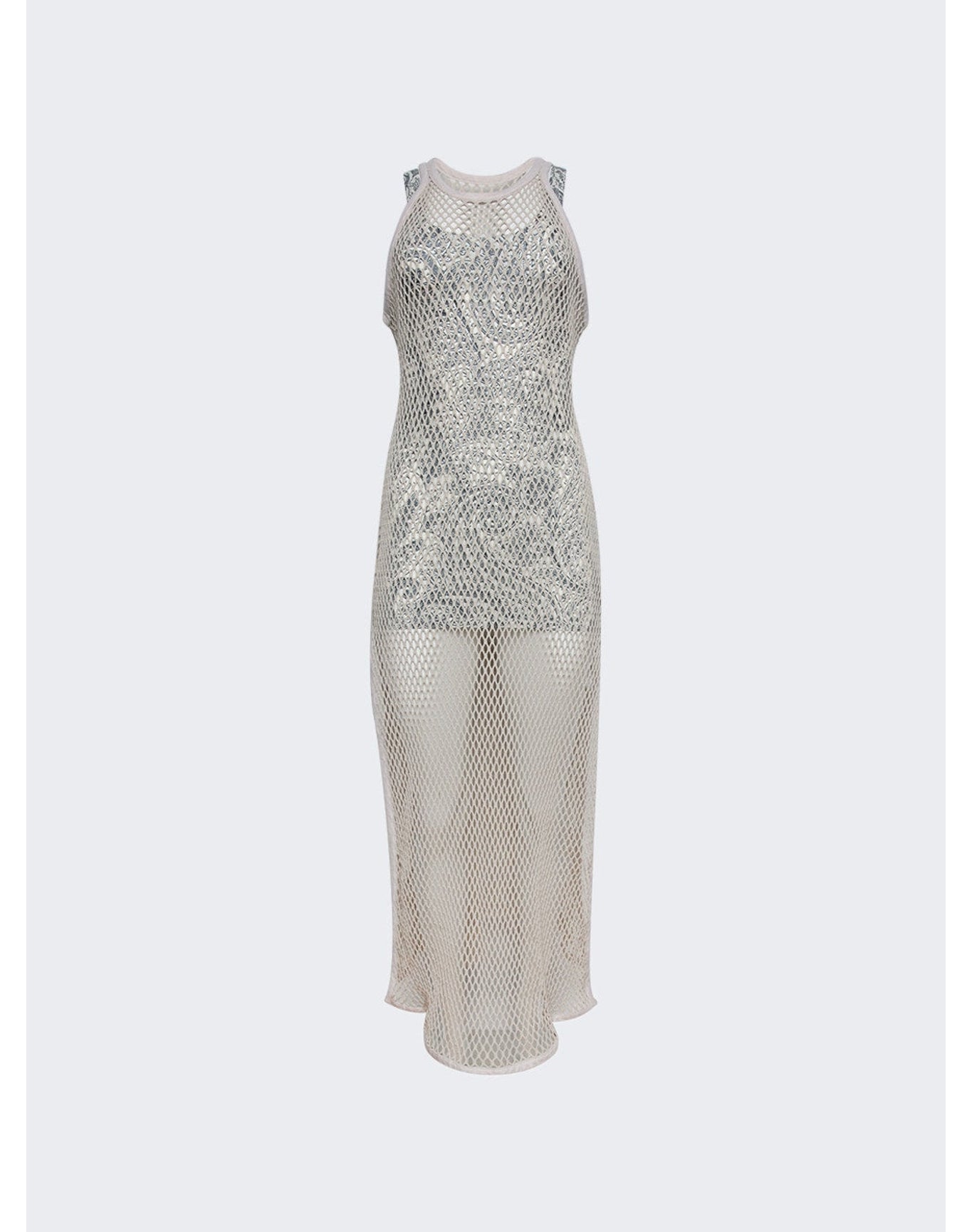 Etro | Women | Knitted Mesh Dress | Off White x Blue