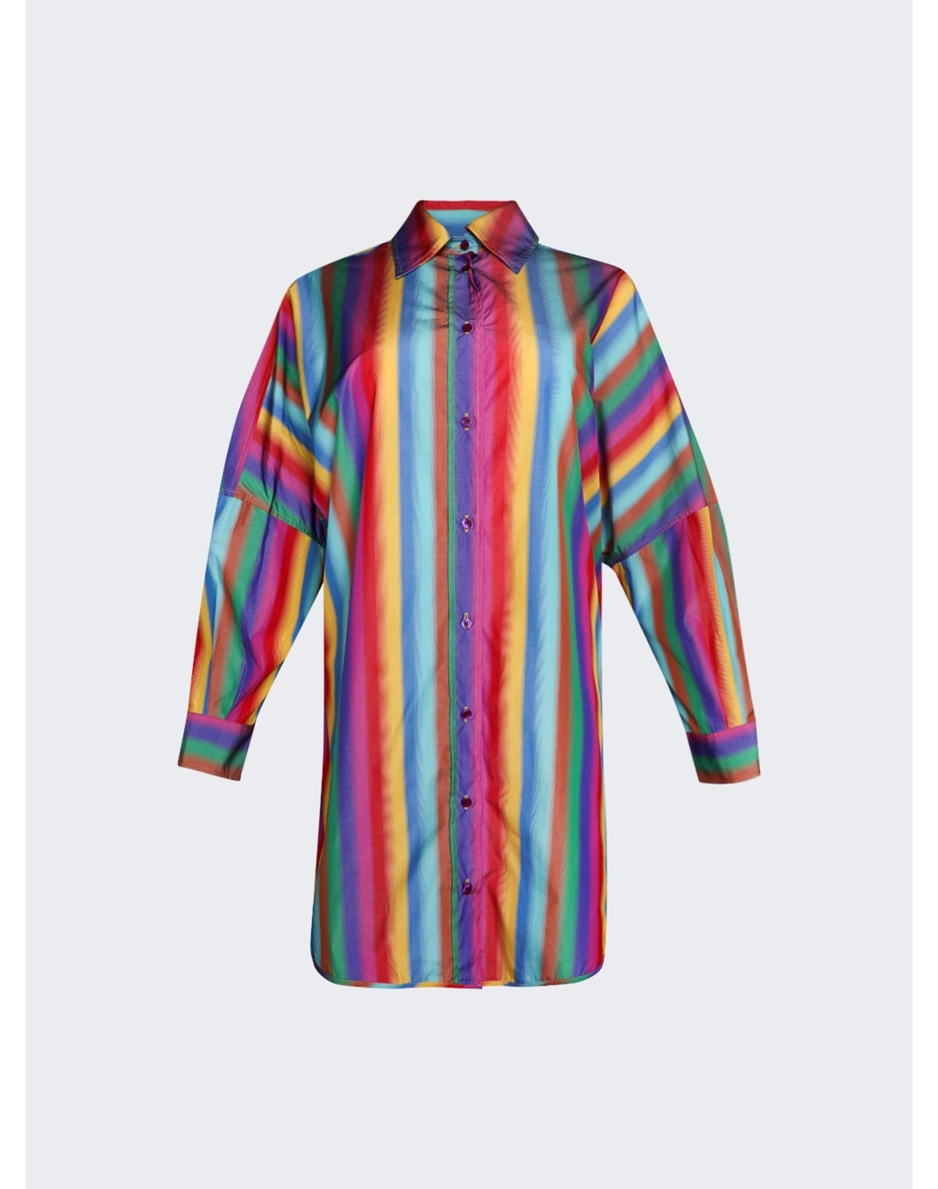 Etro | Women | Oversized Classic Shirt | Rainbow Stripe