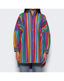 Etro | Women | Oversized Classic Shirt | Rainbow Stripe