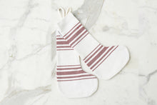 Holiday Stocking | Vintage Merlot Red Stripe | Set of 2