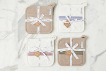 Pot Holder | Vintage Merlot Red Stripe | Set of 2