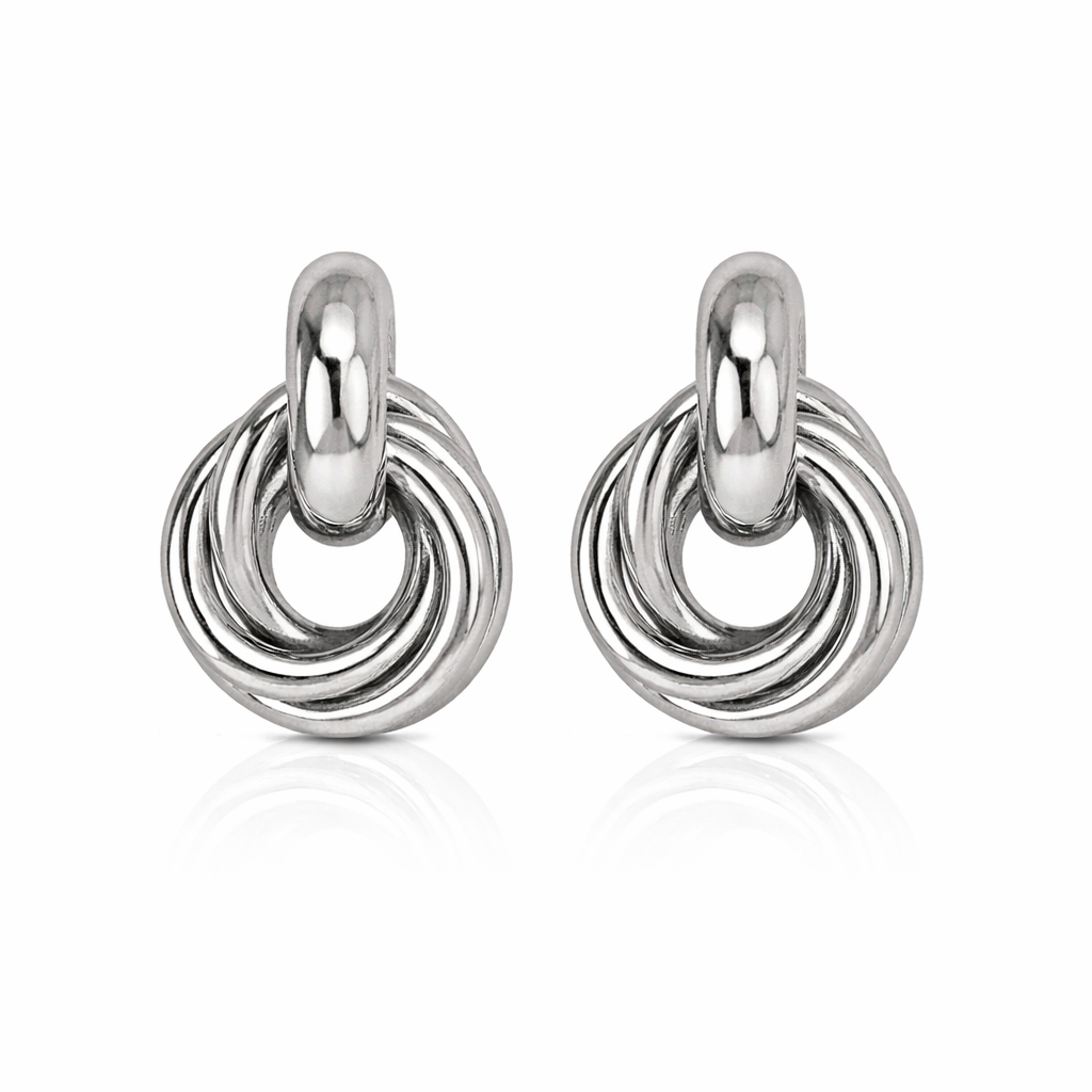 Benny Earrings | Rhodium-Plated