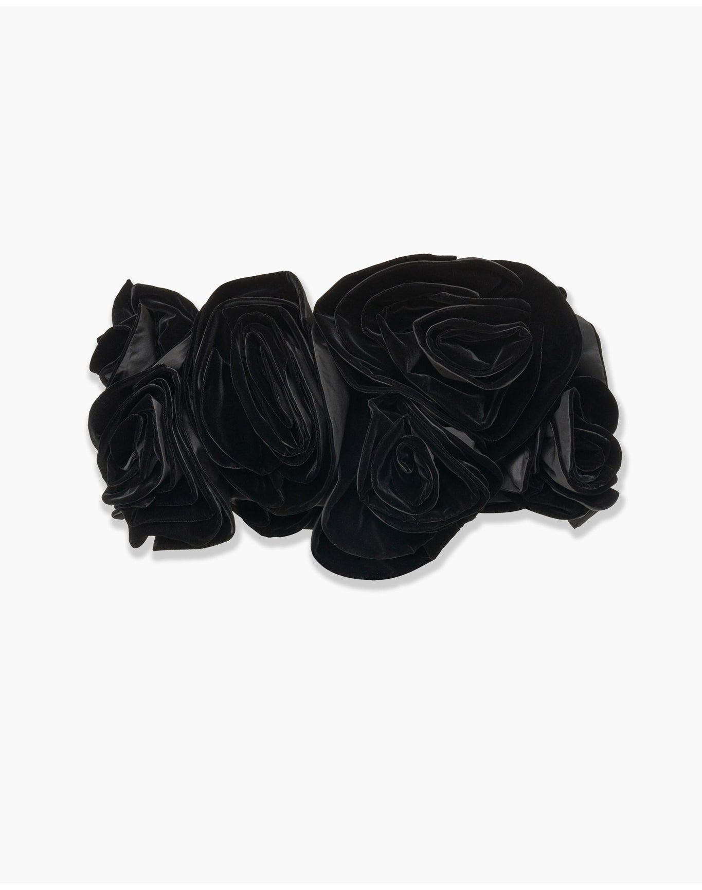 Draped Flower Top | Black