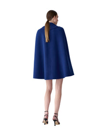 Double Breasted Cape | Dark Navy
