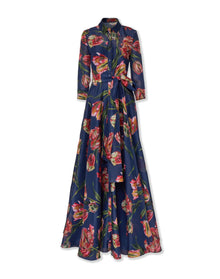 Trench Gown | Dark Navy Multi