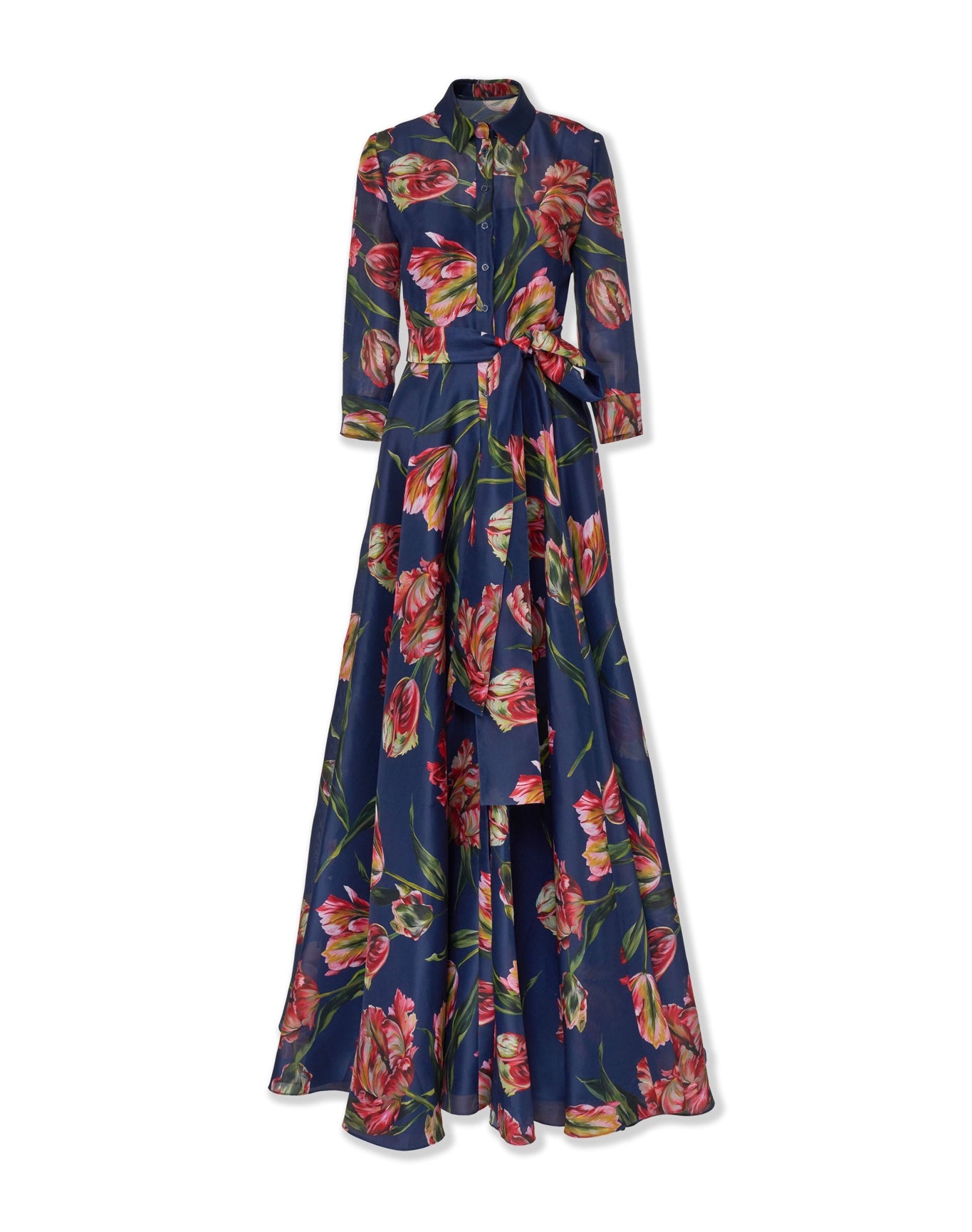 Trench Gown | Dark Navy Multi