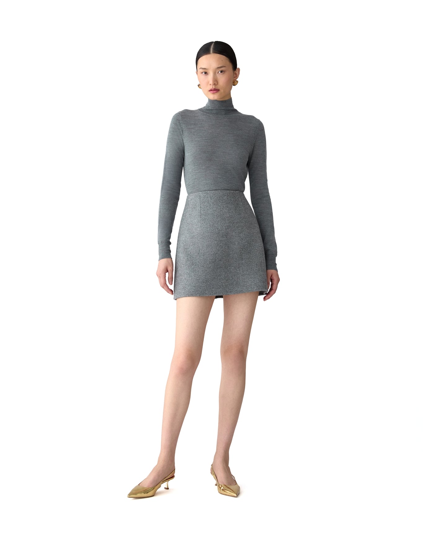 Mini Skirt | Melange Grey
