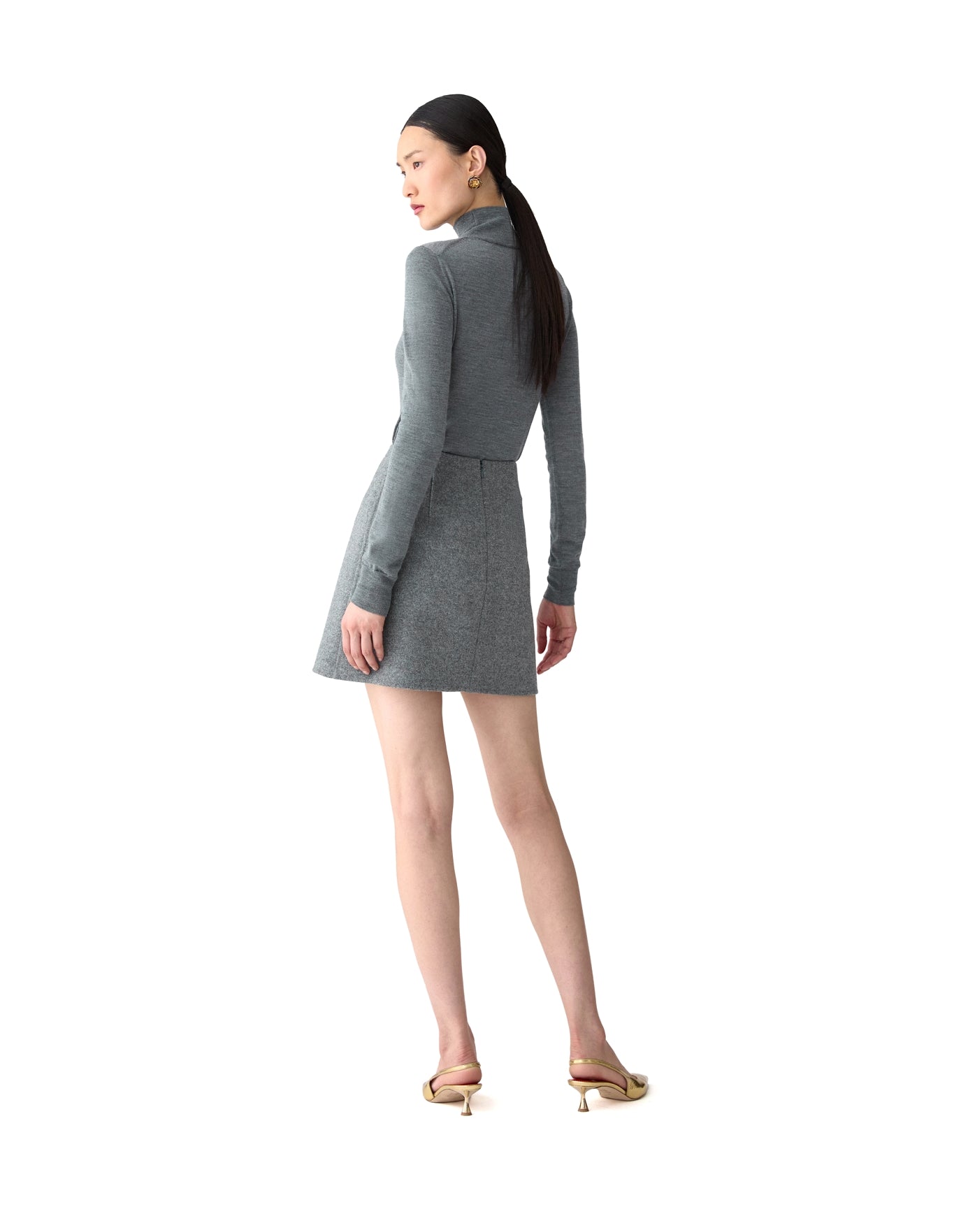 Mini Skirt | Melange Grey