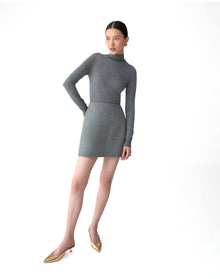 Mini Skirt | Melange Grey