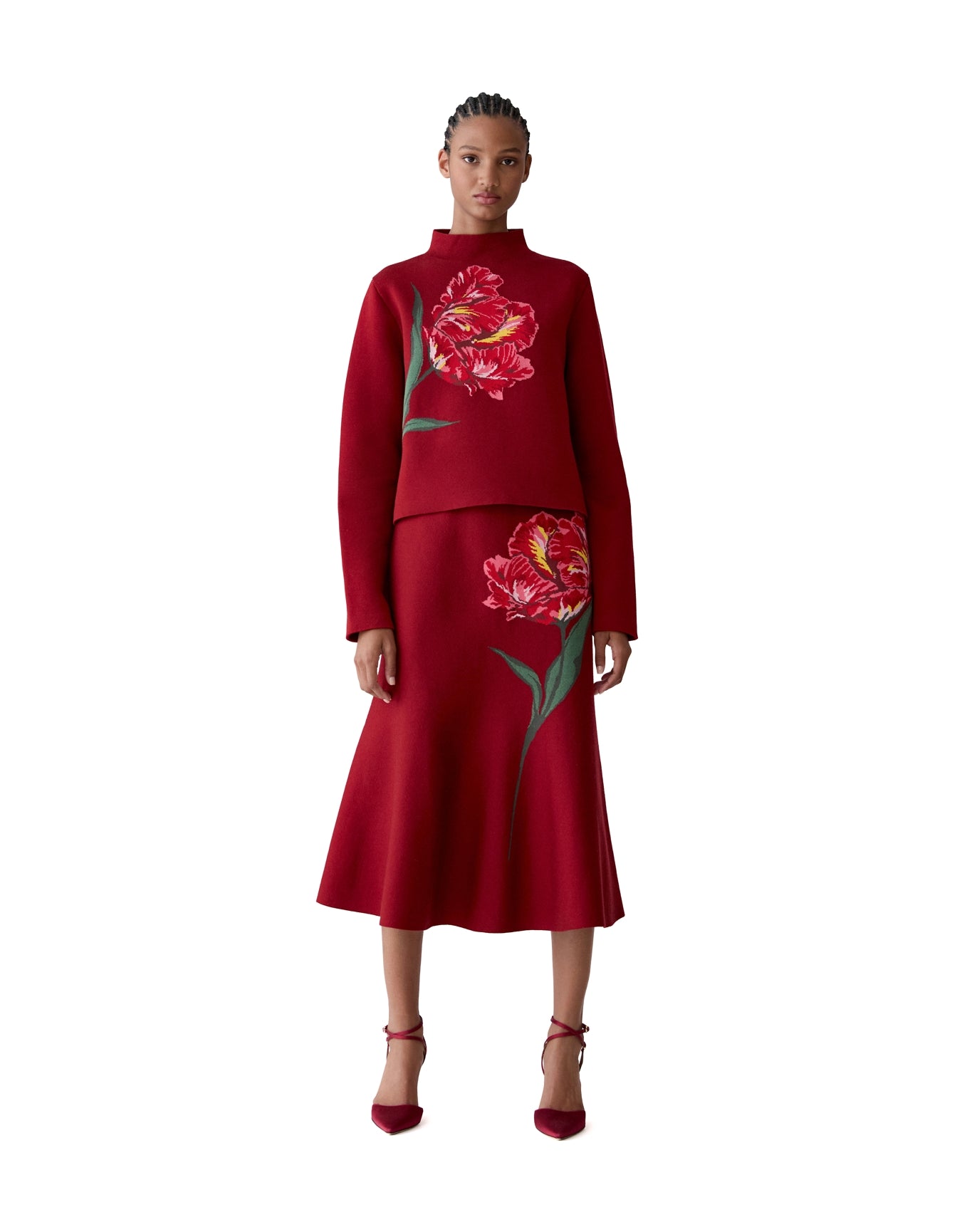 Flare Skirt | Garnet Multi