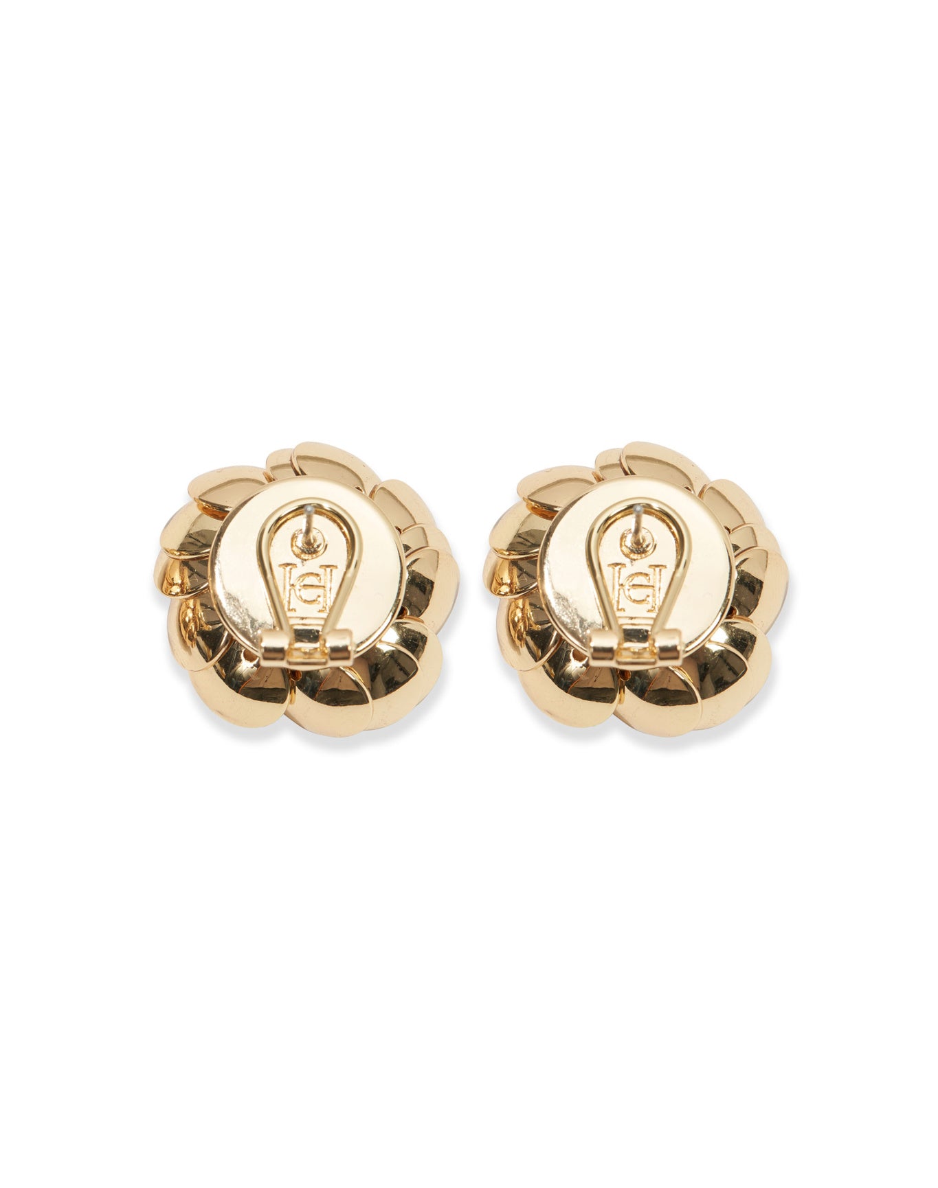 Metal Multi Petals Flower Earrings | Gold