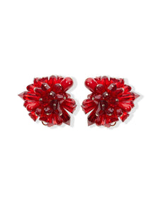 Crystal Cluster Earrings | Garnet