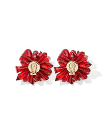 Crystal Cluster Earrings | Garnet