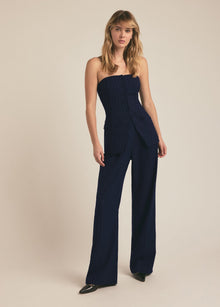 navy pinstripe