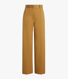 Another Tomorrow Wide Leg Pant in Fatigue – Cotton Women's Trousers