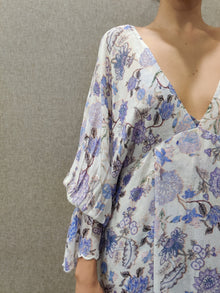 Short Dress | White/Purple