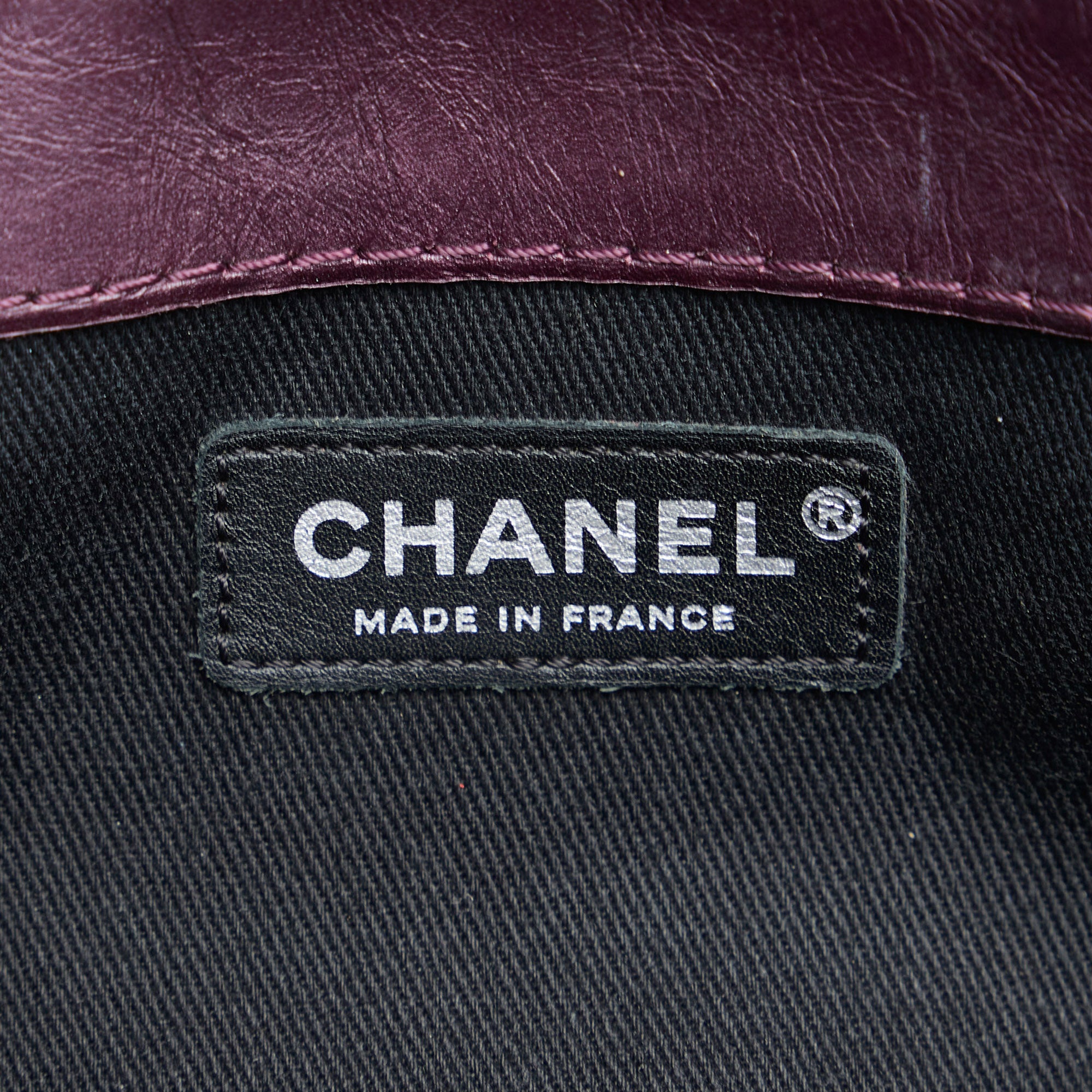 Chanel | Pre-Owned Glazed Matelasse Portobello Flap Bag | Purple