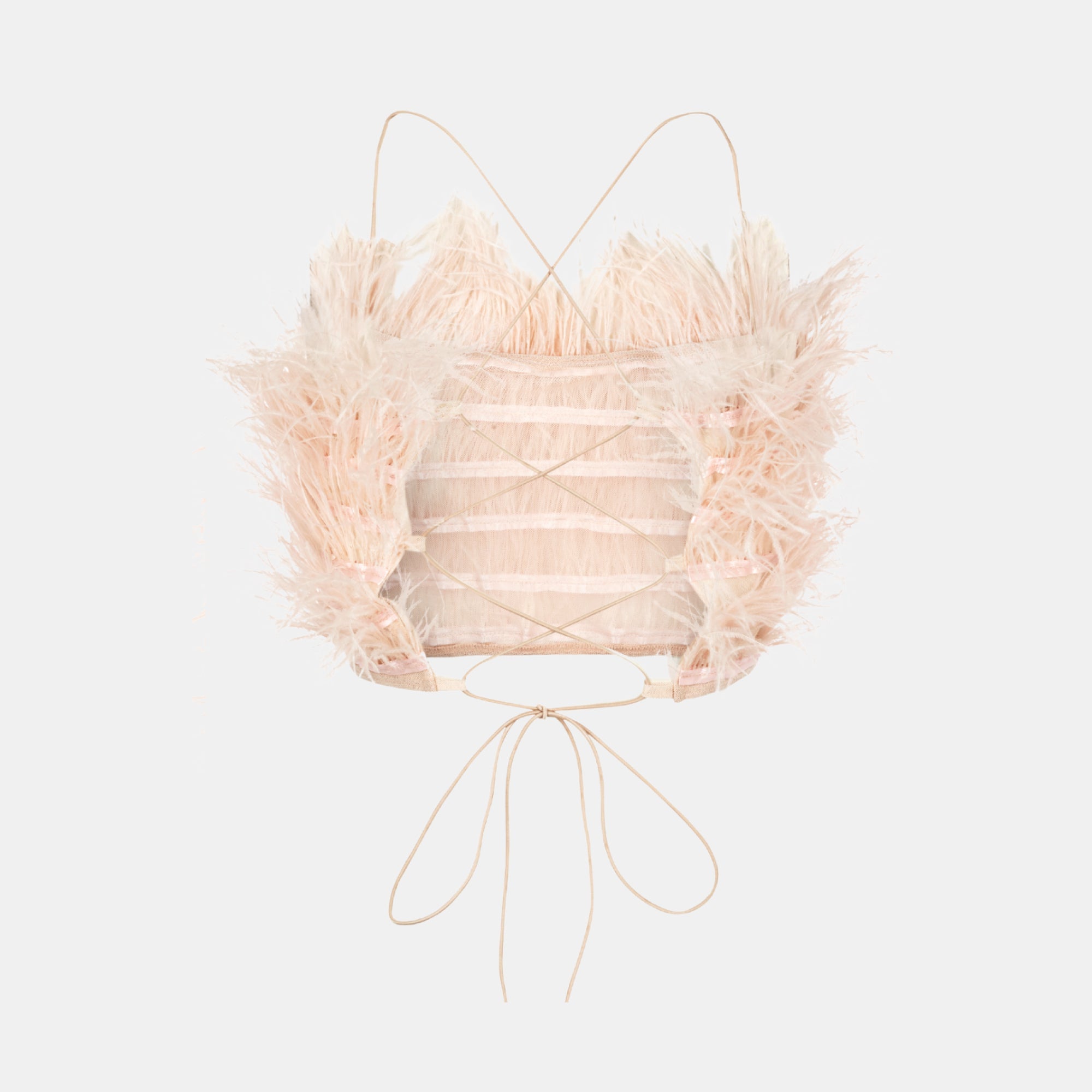 OW Collection Feather Top | Light Beige