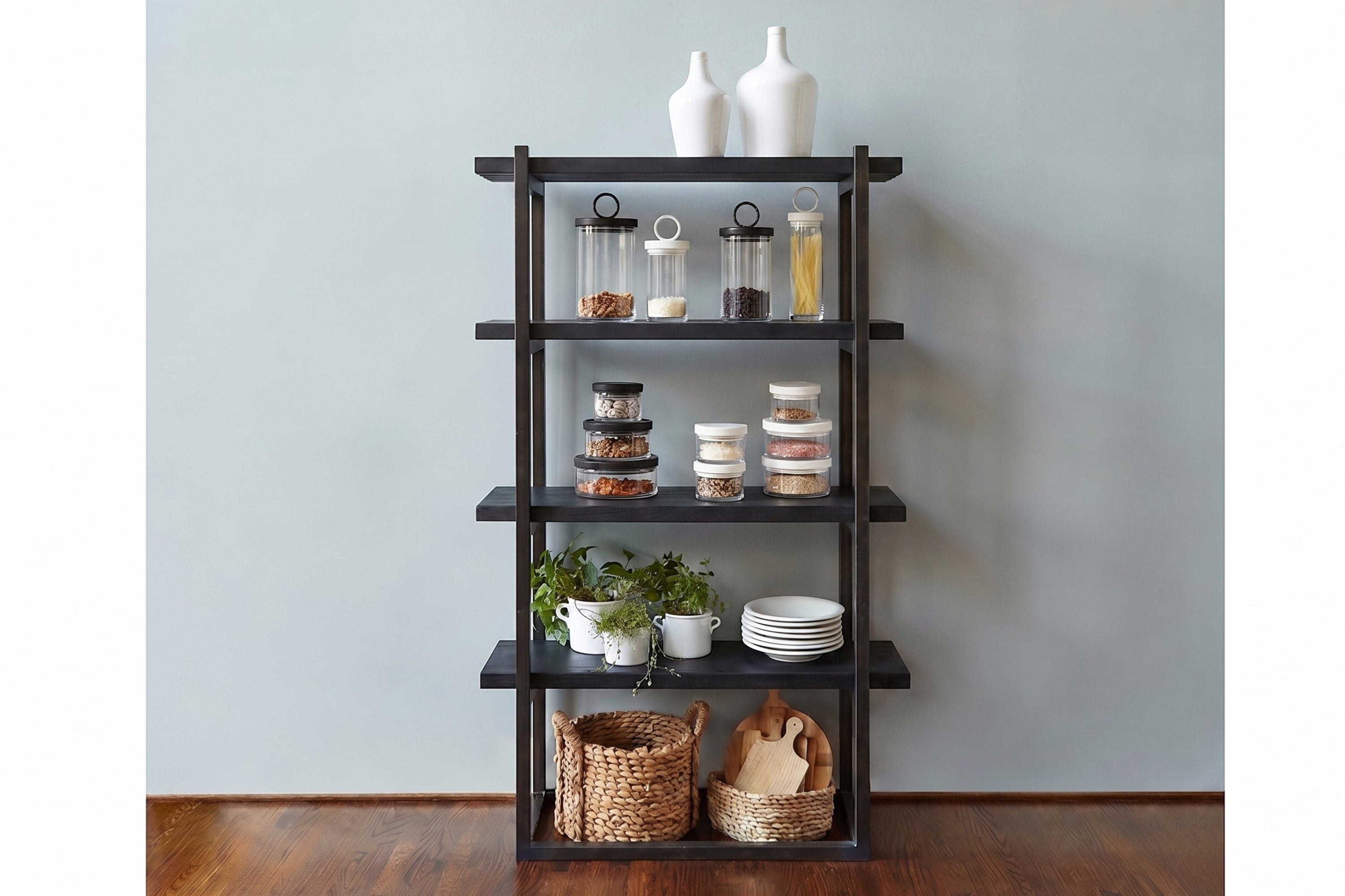 Pantry Shelf Unit | Black with Black