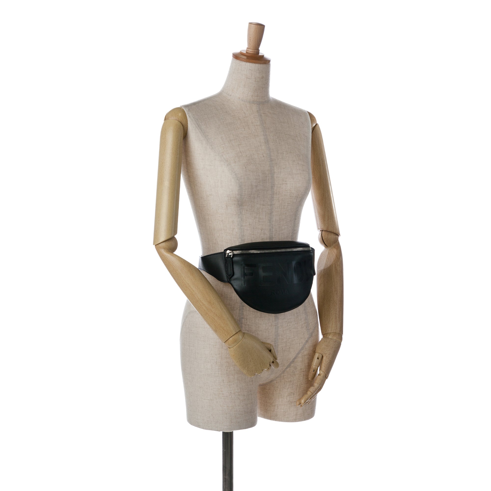 Fendi | Pre-Owned Fendi Logo Belt Bag | Black