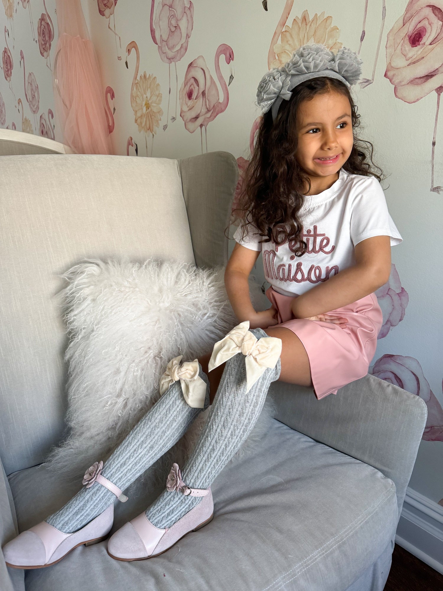 Girl | Francesca Tulle Headband | Grey