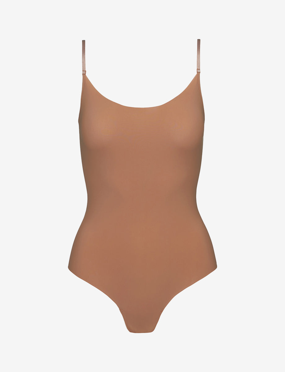 Classic Cami Bodysuit::Caramel::Main