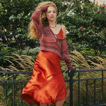 Rust Mohair V-Neck Pullover - Dannijo