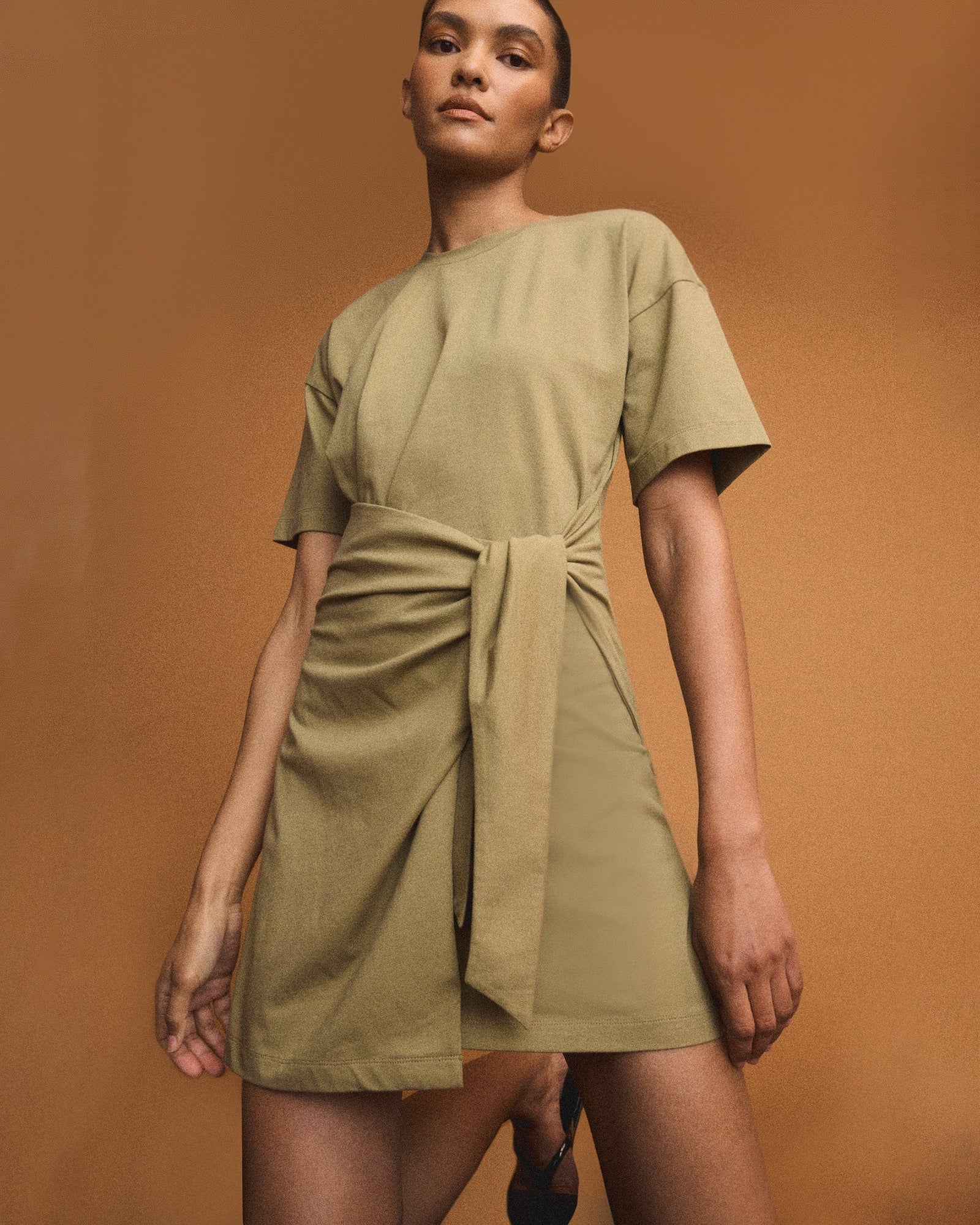 Vanessa | Fallon Organic Cotton T-Shirt Wrap Dress in Size Small