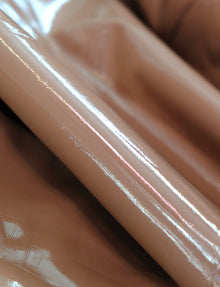 Faux Patent Leather Legging::Cocoa::Detail