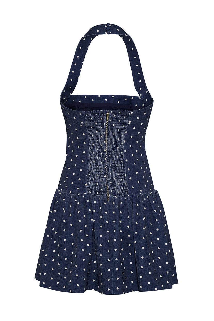 Felicity Mini Dress | Dots Navy