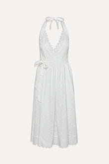 BELLA HADID Fort Worth Fairy Midi Dress Salt Air Eyelet