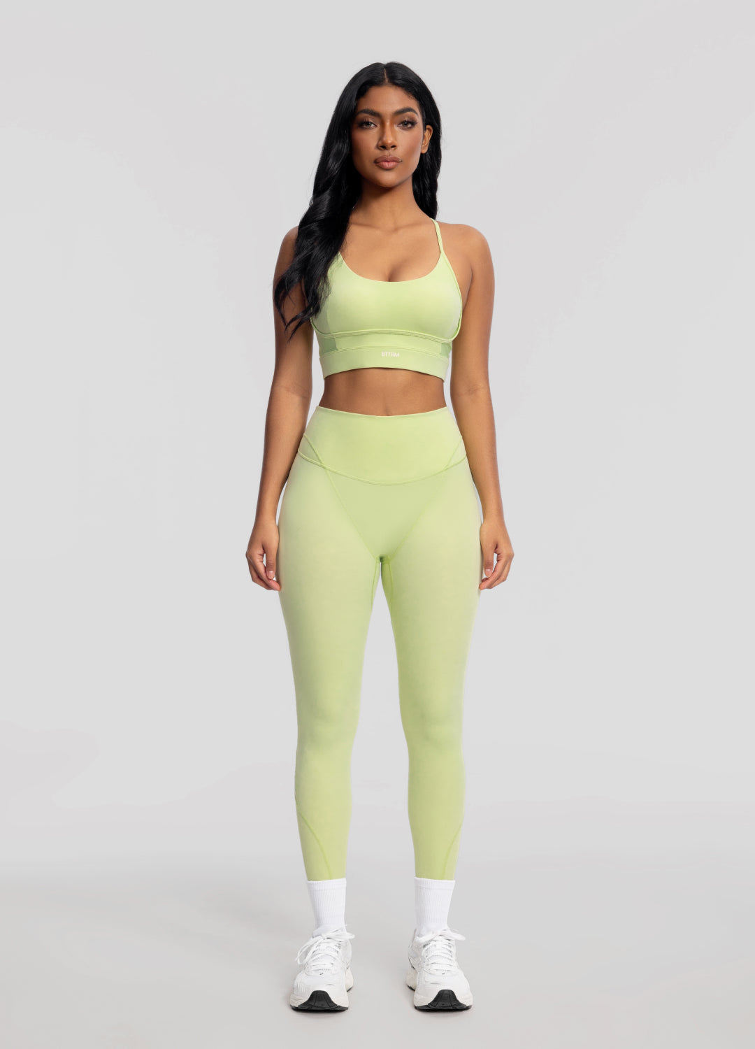 High-Waisted Stretch Performance Leggings | Cool Matcha