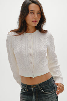 Marley Button Up Knit Cardigan - Honeymoon