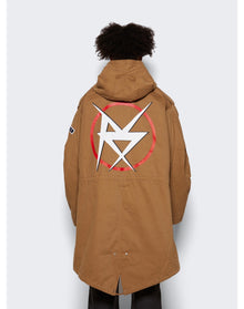 Fred Perry x Raf Simons | Men | Printed Parka | Almond