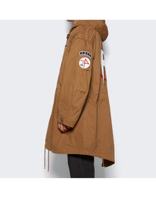 Fred Perry x Raf Simons | Men | Printed Parka | Almond