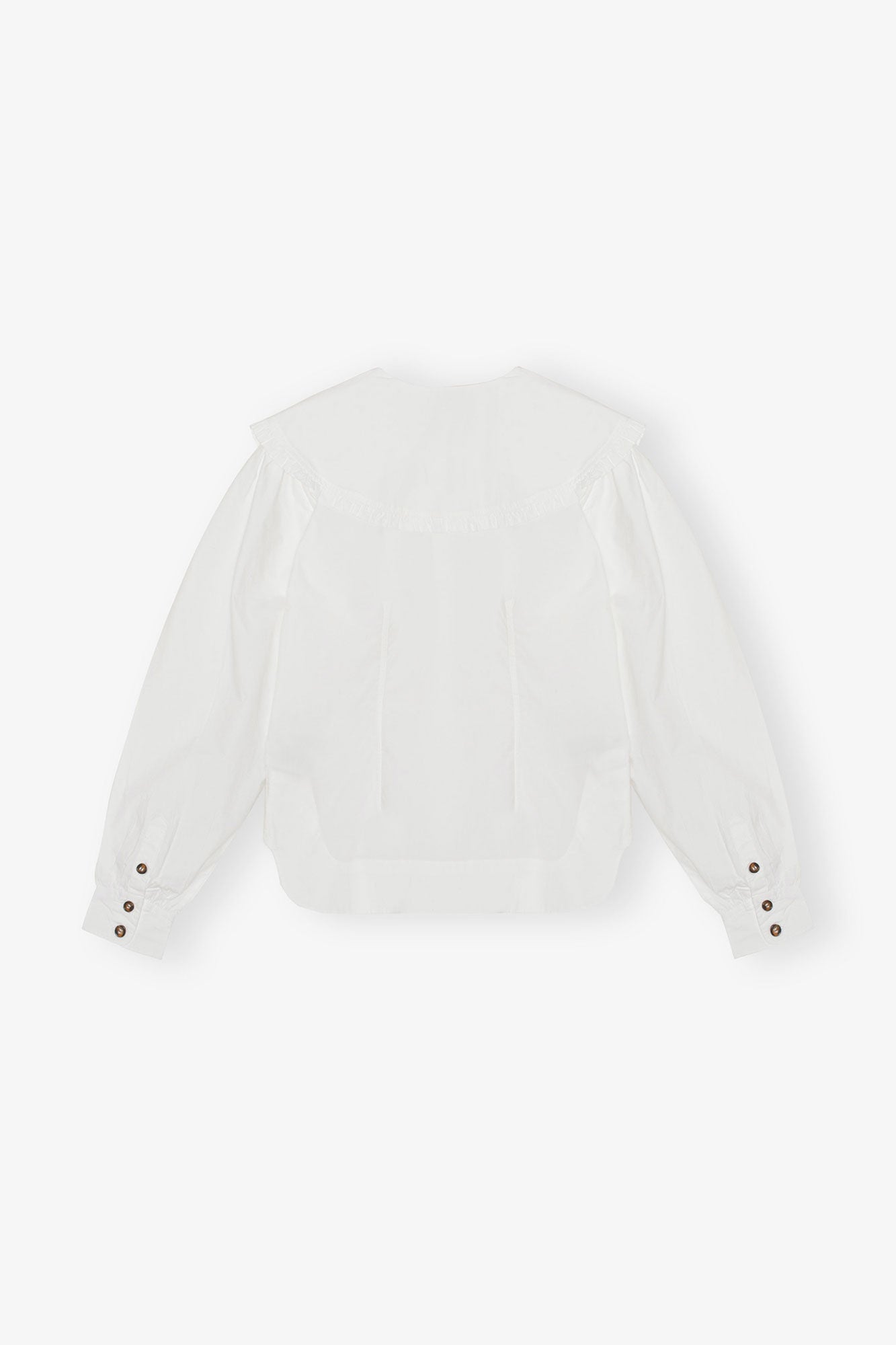 Frill Collar Poplin Shirt | Bright White