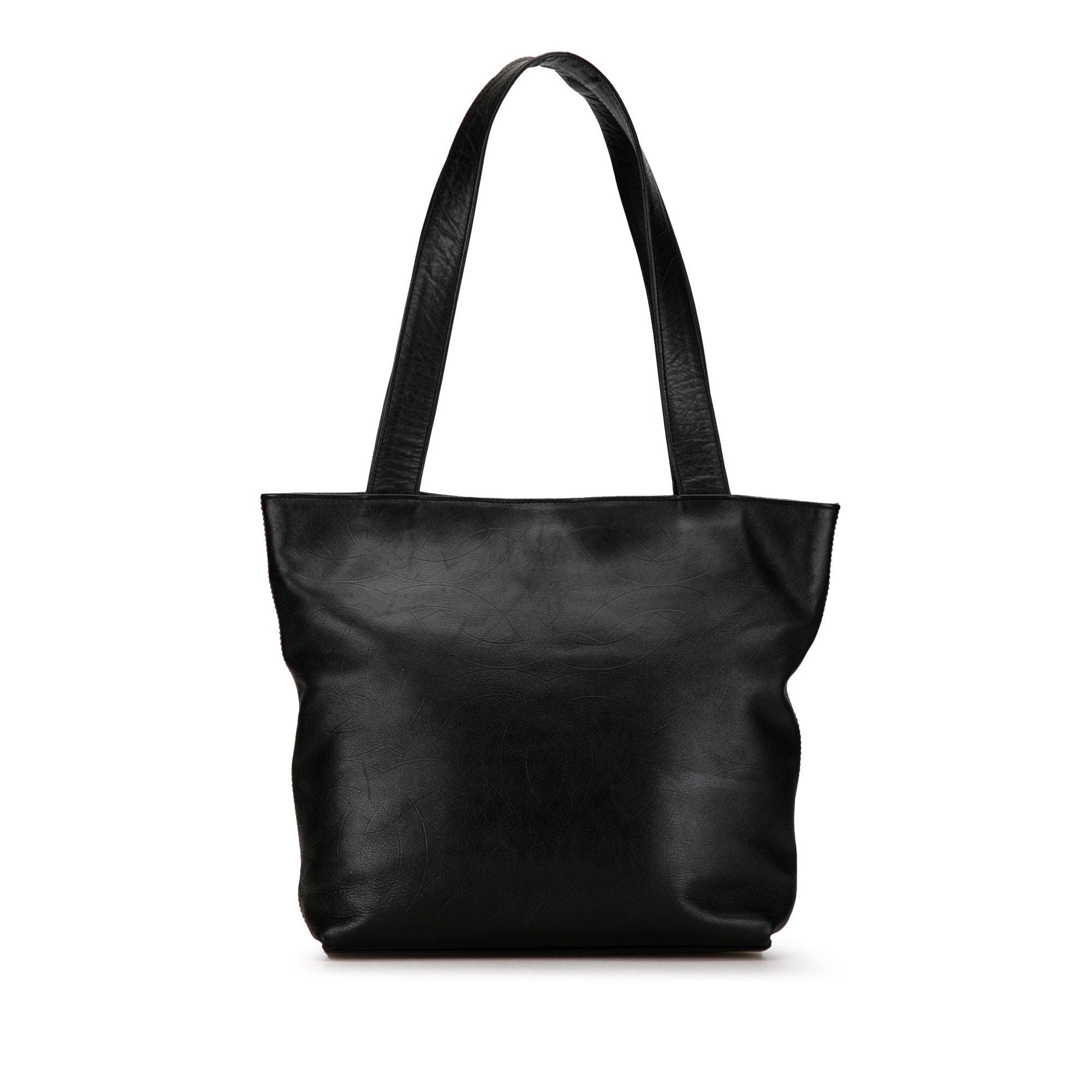 Chanel | Pre-Owned Embossed Lambskin CC Tote | Black