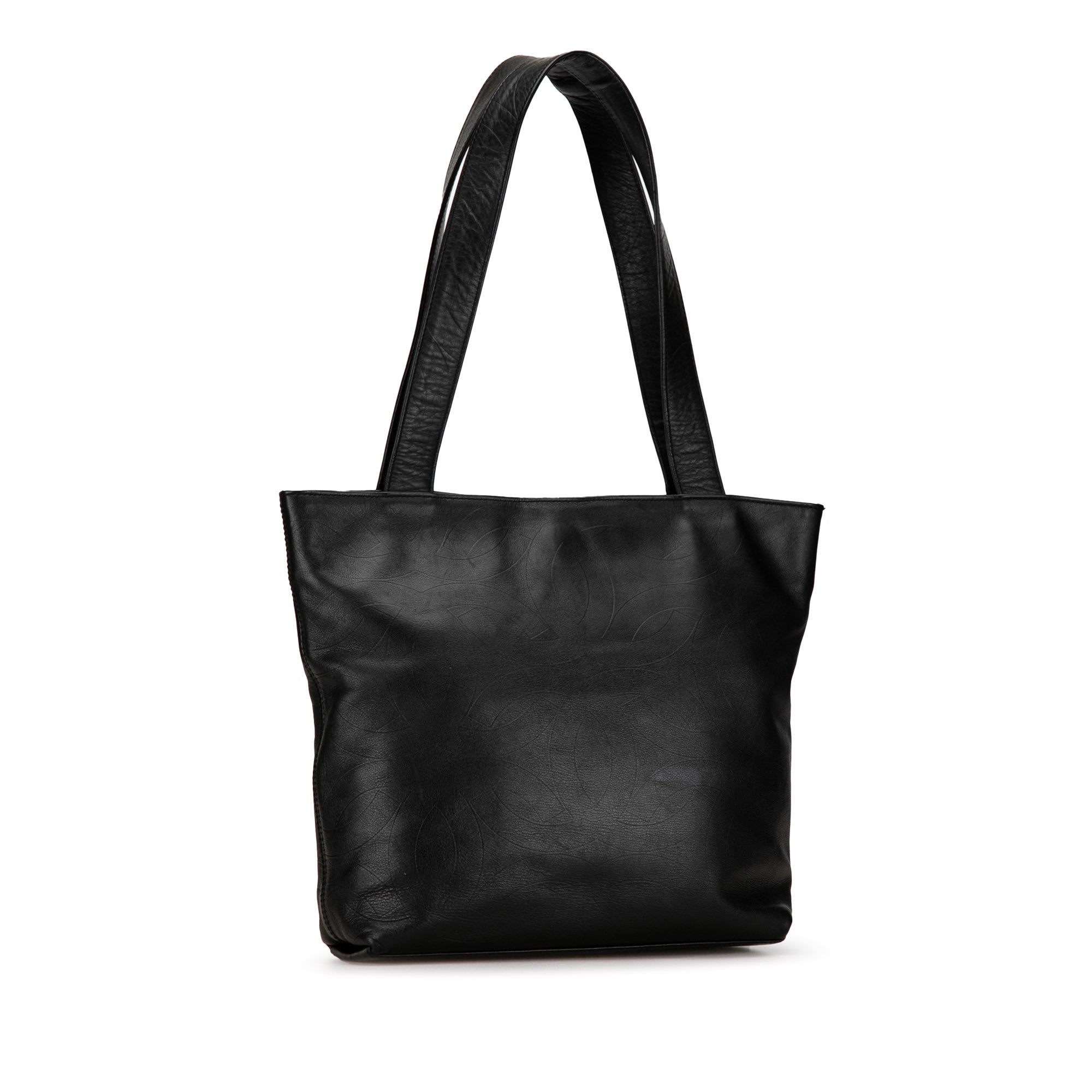 Chanel | Pre-Owned Embossed Lambskin CC Tote | Black