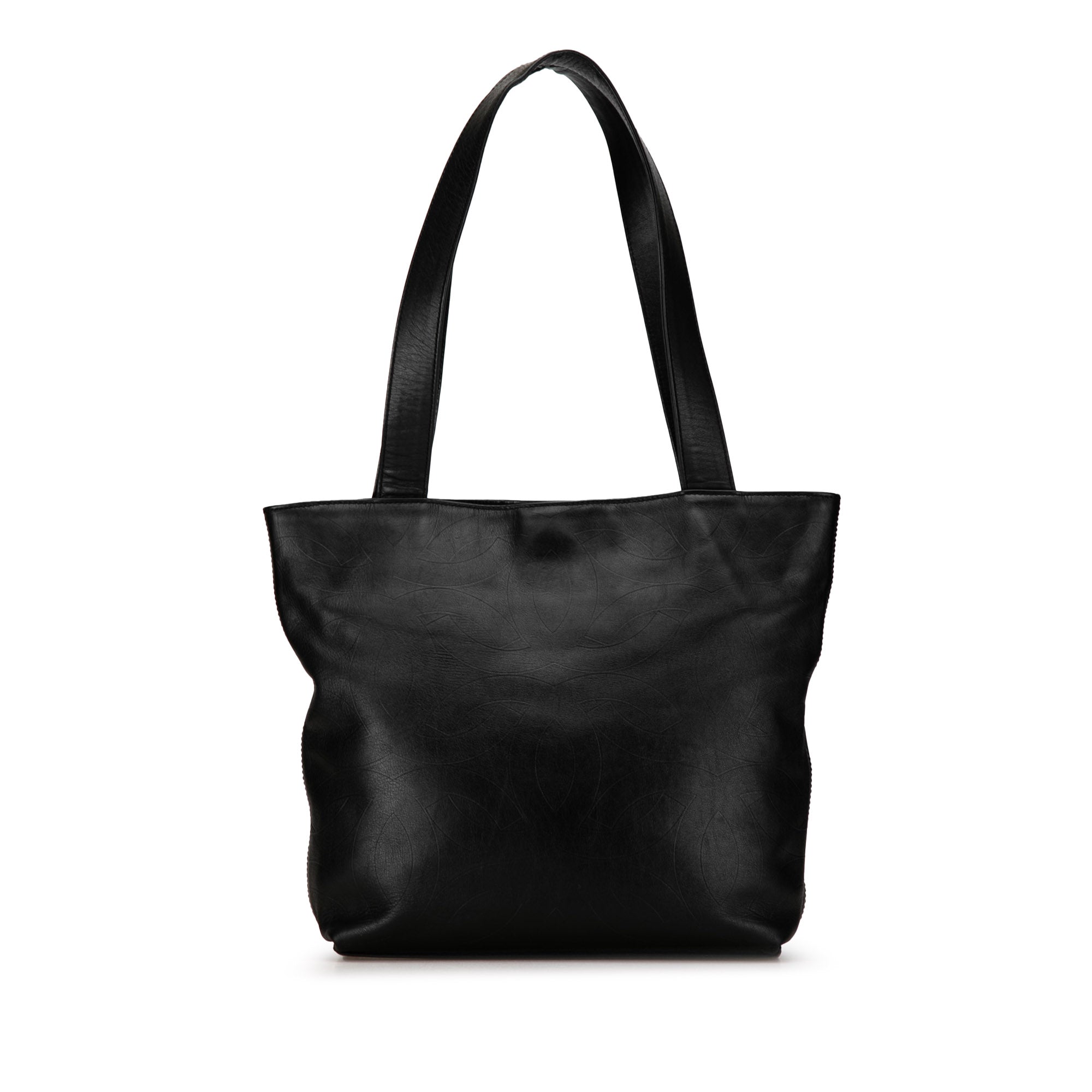 Chanel | Pre-Owned Embossed Lambskin CC Tote | Black