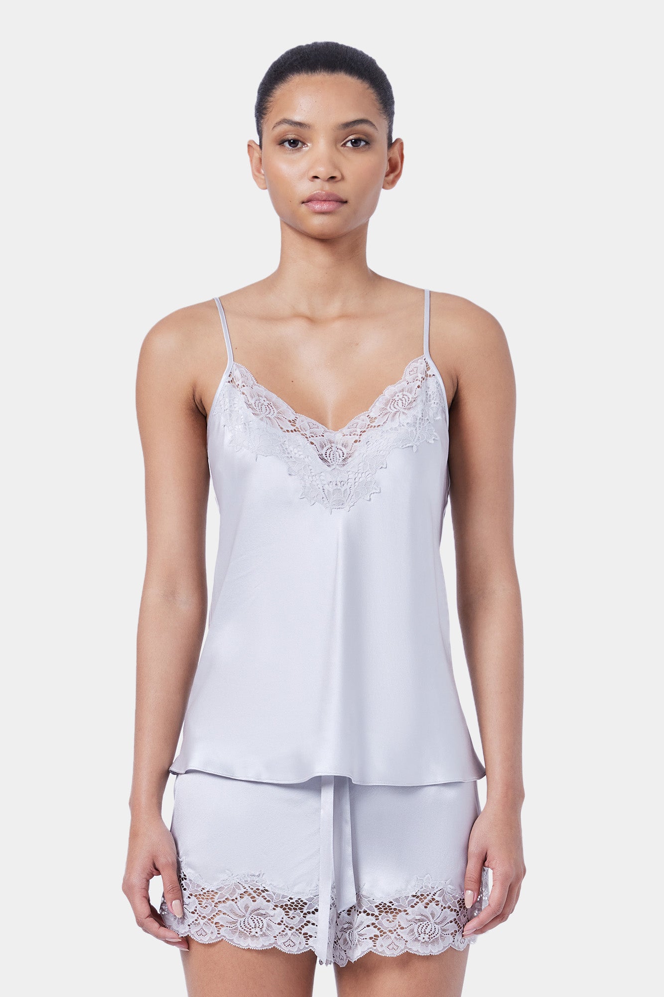 Silk Lace Cami | Silver