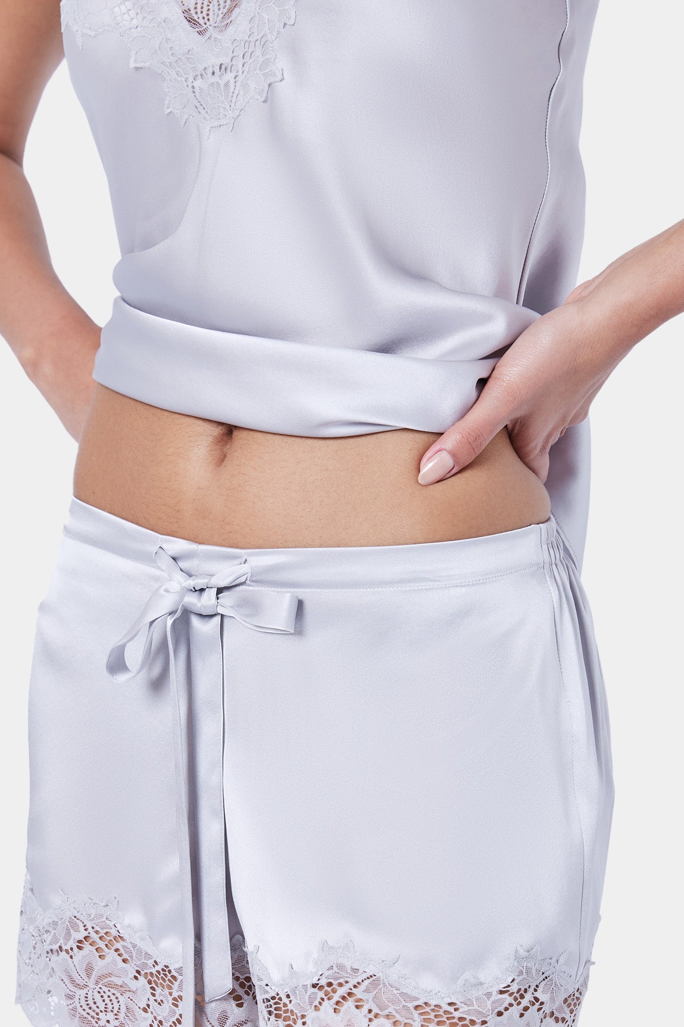 Silk Lace Cami | Silver