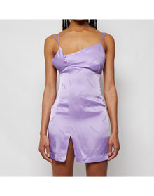 GCDS | Women | Jacquard Sleep Mini Dress | Lilac