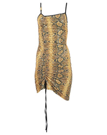 GCDS | Women | Python Sequins Coulisse Dress | Yellow