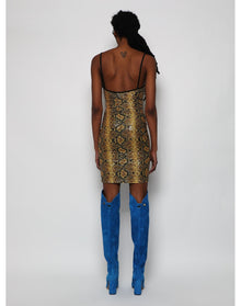 GCDS | Women | Python Sequins Coulisse Dress | Yellow