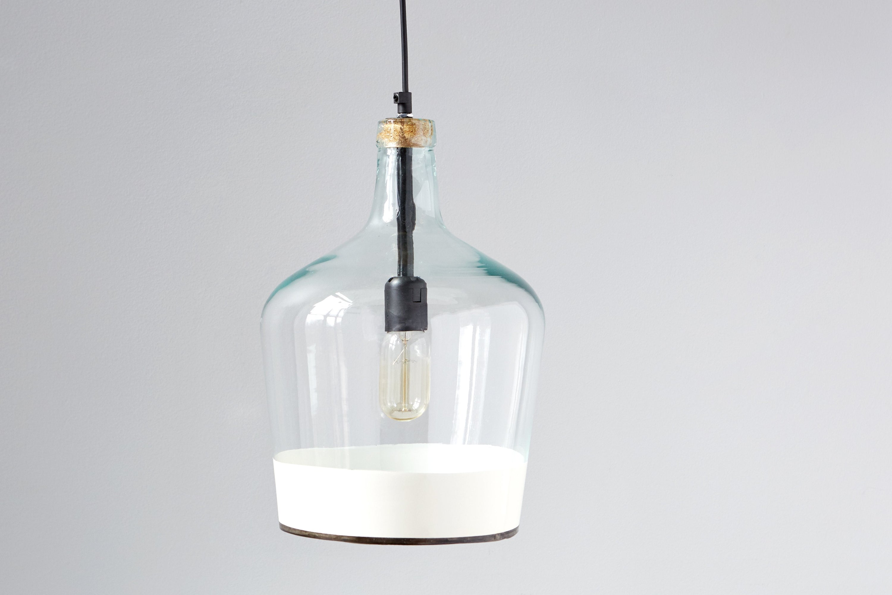 etuHOME White Colorblock Demijohn Pendant 1