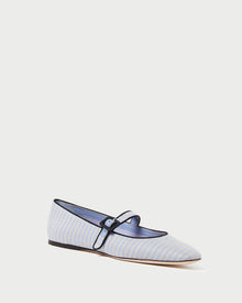 Color: Blue/Cream Stripe