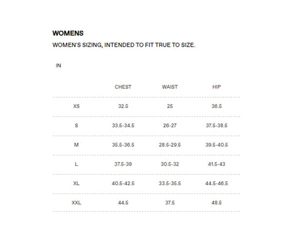 Product size guide
