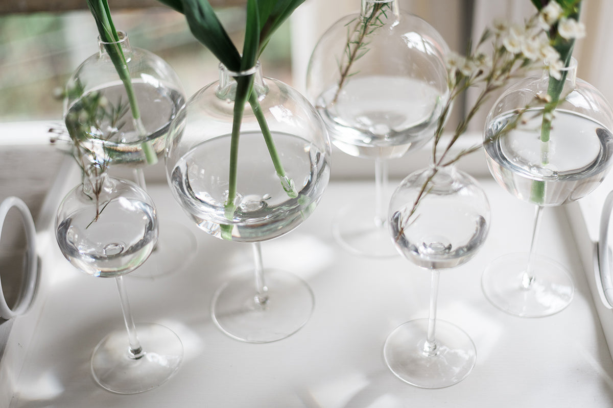Wine Glass Vase | Clear | Small