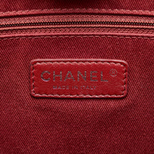 Chanel | Pre-Owned Mini Mixed Fibers Deauville Tote | Red/Dark Red