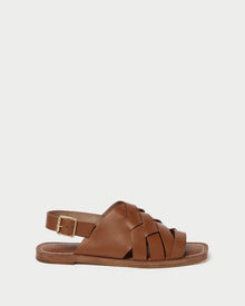Grayson Braided Sandal | Cognac